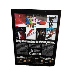 1980 Canon Camera Winter Olympics Original Print Ad vintage 80s